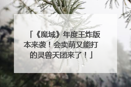 《魔域》年度王炸版本来袭！会卖萌又能打的灵兽天团来了！
