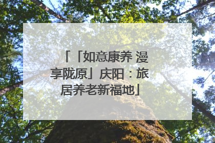 「如意康养 漫享陇原」庆阳：旅居养老新福地