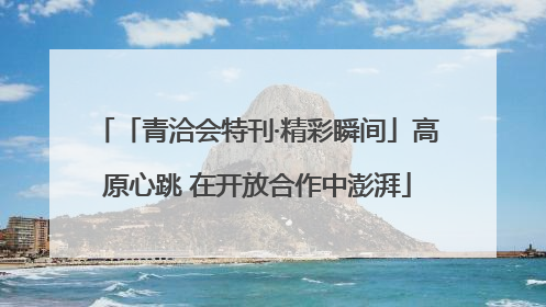 「青洽会特刊·精彩瞬间」高原心跳 在开放合作中澎湃