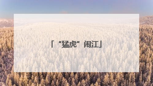 “猛虎”闹江