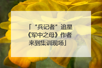 “兵记者”追星《军中之母》作者来到集训现场