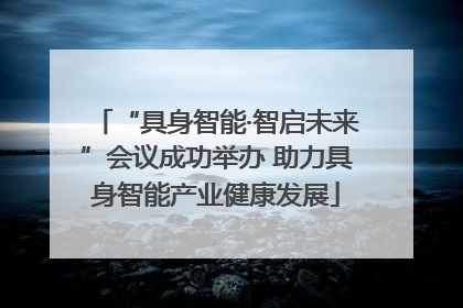 “具身智能·智启未来”会议成功举办 助力具身智能产业健康发展