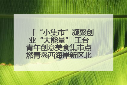 “小集市”凝聚创业“大能量” 王台青年创意美食集市点燃青岛西海岸新区北部新城夜经济