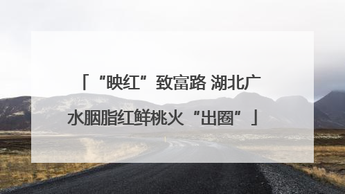 “映红”致富路 湖北广水胭脂红鲜桃火“出圈”