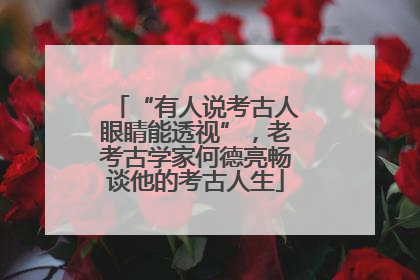 “有人说考古人眼睛能透视”，老考古学家何德亮畅谈他的考古人生