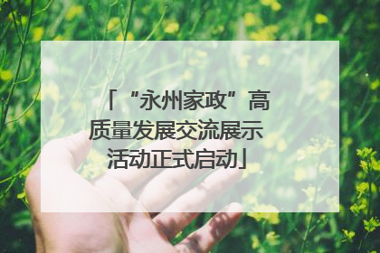 “永州家政”高质量发展交流展示活动正式启动