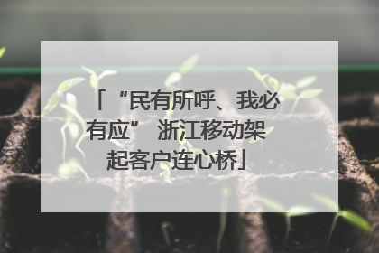 “民有所呼、我必有应” 浙江移动架起客户连心桥