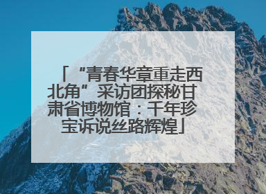 “青春华章重走西北角”采访团探秘甘肃省博物馆：千年珍宝诉说丝路辉煌