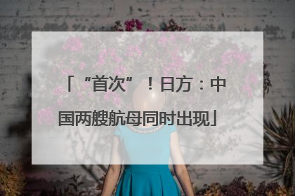 “首次”！日方：中国两艘航母同时出现