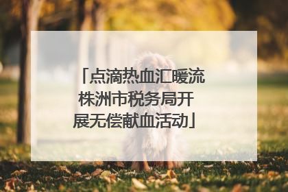 点滴热血汇暖流 株洲市税务局开展无偿献血活动