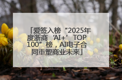 爱签入榜“2025年度浙商‘AI+’TOP100”榜，AI电子合同重塑商业未来