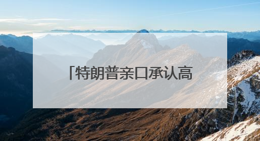 特朗普亲口承认高关税是谈判策略