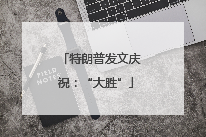 特朗普发文庆祝：“大胜”