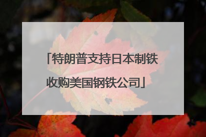 特朗普支持日本制铁收购美国钢铁公司
