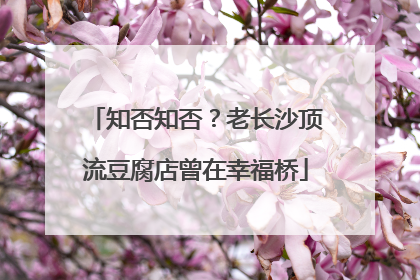 知否知否？老长沙顶流豆腐店曾在幸福桥