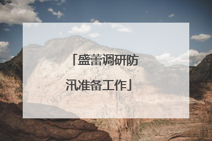 盛蕾调研防汛准备工作