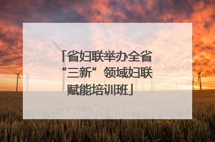 省妇联举办全省“三新”领域妇联赋能培训班