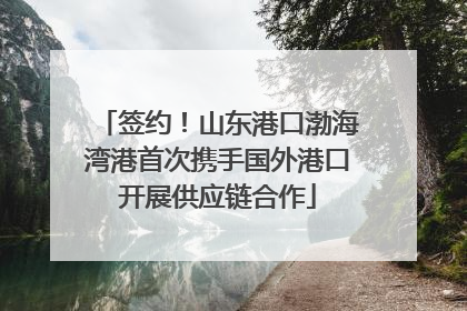 签约！山东港口渤海湾港首次携手国外港口开展供应链合作