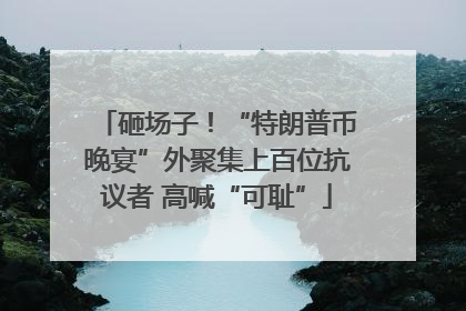 砸场子！“特朗普币晚宴”外聚集上百位抗议者 高喊“可耻”