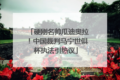 硬刚名帅瓜迪奥拉！中国裁判马宁世俱杯执法引热议
