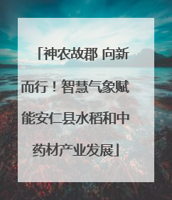 神农故郡 向新而行！智慧气象赋能安仁县水稻和中药材产业发展