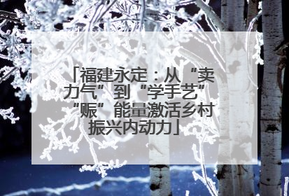 福建永定：从“卖力气”到“学手艺”“赈”能量激活乡村振兴内动力