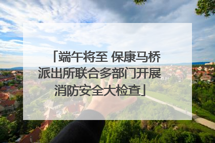 端午将至 保康马桥派出所联合多部门开展消防安全大检查