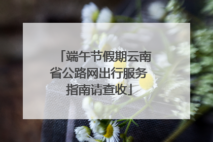 端午节假期云南省公路网出行服务指南请查收