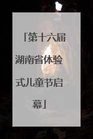 第十六届湖南省体验式儿童节启幕