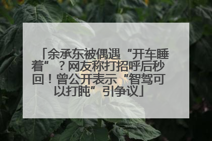 余承东被偶遇“开车睡着”？网友称打招呼后秒回！曾公开表示“智驾可以打盹”引争议