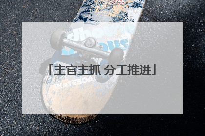 主官主抓 分工推进