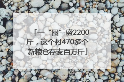 一“囤”盛2200斤，这个村470多个新粮仓存麦百万斤