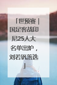 世预赛｜国足客战印尼25人大名单出炉，刘若钒落选