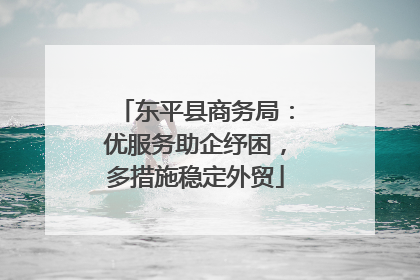 东平县商务局：优服务助企纾困，多措施稳定外贸