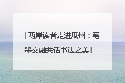 两岸读者走进瓜州：笔墨交融共话书法之美