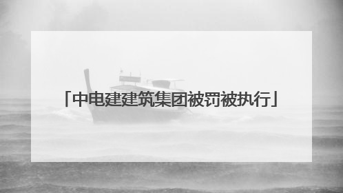 中电建建筑集团被罚被执行