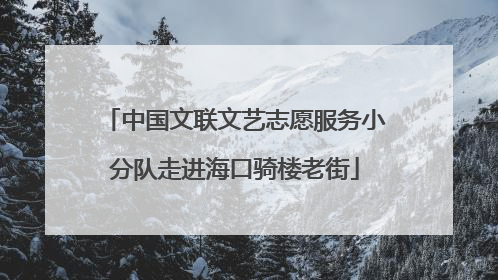 中国文联文艺志愿服务小分队走进海口骑楼老街