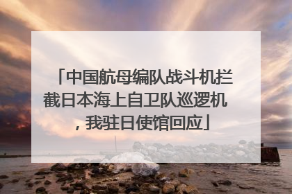 中国航母编队战斗机拦截日本海上自卫队巡逻机，我驻日使馆回应
