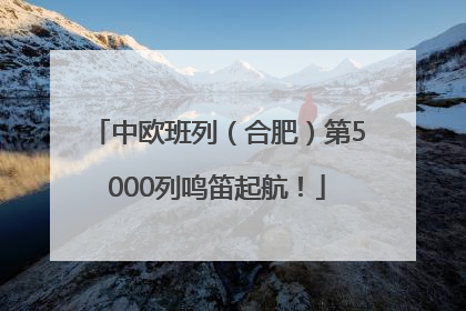 中欧班列（合肥）第5000列鸣笛起航！