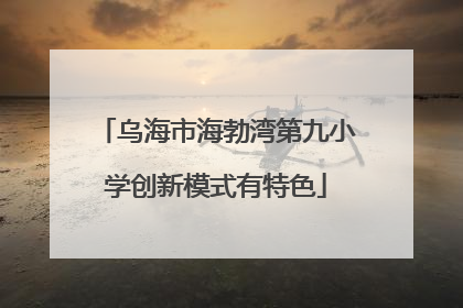 乌海市海勃湾第九小学创新模式有特色