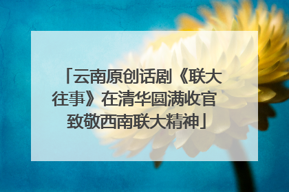 云南原创话剧《联大往事》在清华圆满收官 致敬西南联大精神