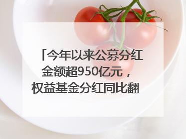 今年以来公募分红金额超950亿元，权益基金分红同比翻倍｜招财猫
