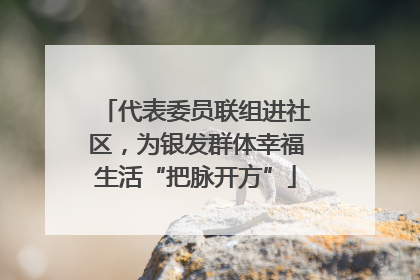 代表委员联组进社区，为银发群体幸福生活“把脉开方”