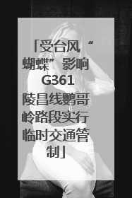 受台风“蝴蝶”影响 G361陵昌线鹦哥岭路段实行临时交通管制