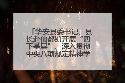 华安县委书记、县长赴仙都镇开展“四下基层”、深入贯彻中央八项规定精神学习教育工作调研