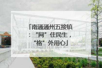 南通通州五接镇：“网”住民生，“格”外用心