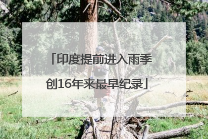 印度提前进入雨季 创16年来最早纪录
