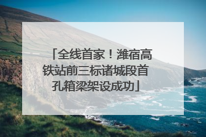 全线首家！潍宿高铁站前三标诸城段首孔箱梁架设成功