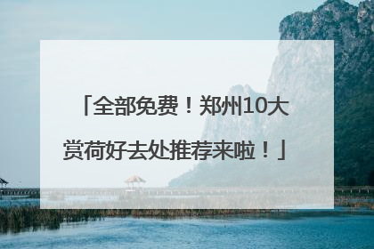 全部免费！郑州10大赏荷好去处推荐来啦！