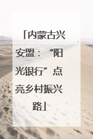 内蒙古兴安盟：“阳光银行”点亮乡村振兴路